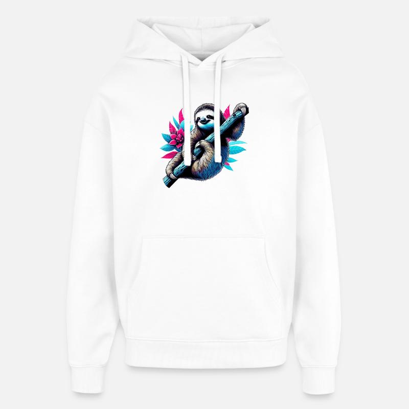 Paresse - Sweat à capuche unisexe Stanley/Stella Oversized - blanc