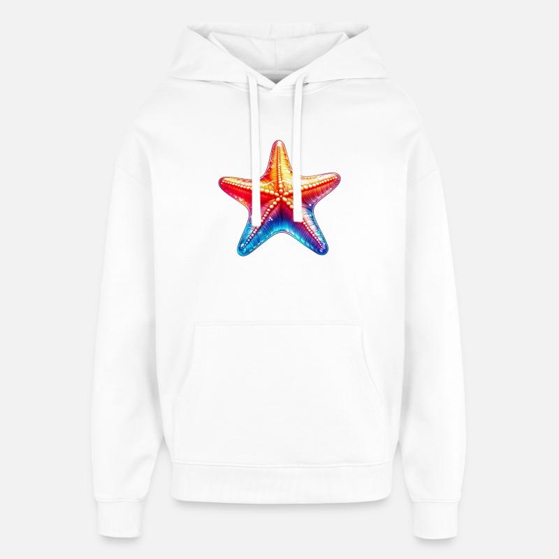 Étoile de mer - Sweat à capuche unisexe Stanley/Stella Oversized - blanc