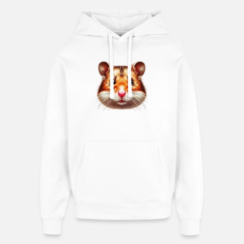 Hamster - Oversized Unisex Hoodie von Stanley/Stella - Weiß