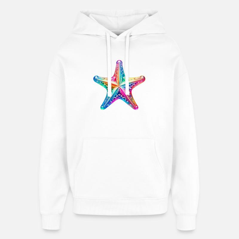 Étoile de mer - Sweat à capuche unisexe Stanley/Stella Oversized - blanc