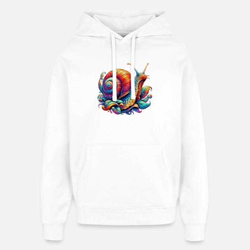 Snail - Oversized Unisex Hoodie by Stanley/Stella - white