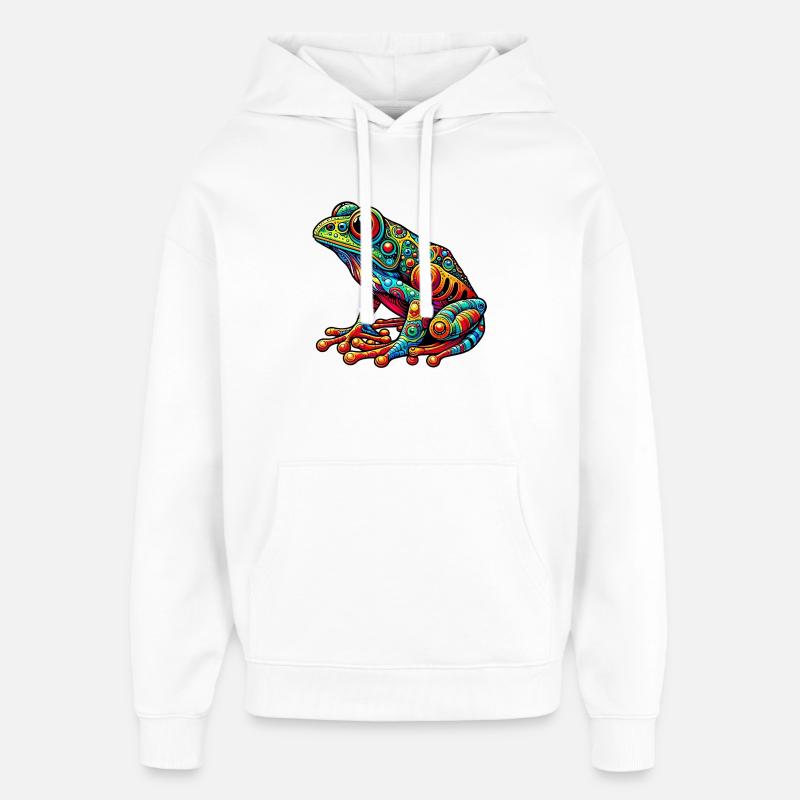 Grenouille - Sweat à capuche unisexe Stanley/Stella Oversized - blanc