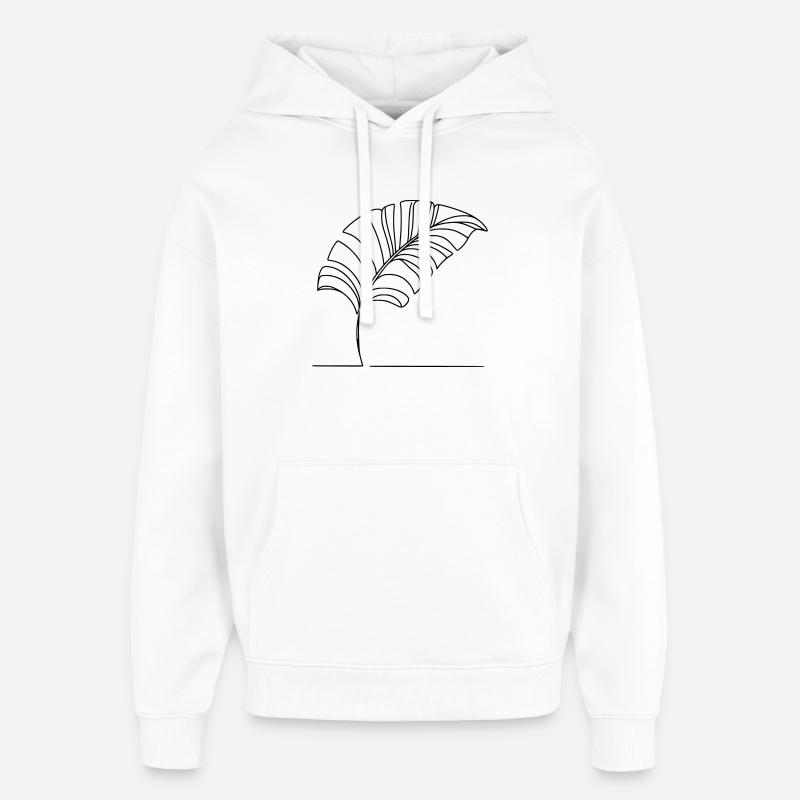Leaf - Oversized Unisex Hoodie by Stanley/Stella - white