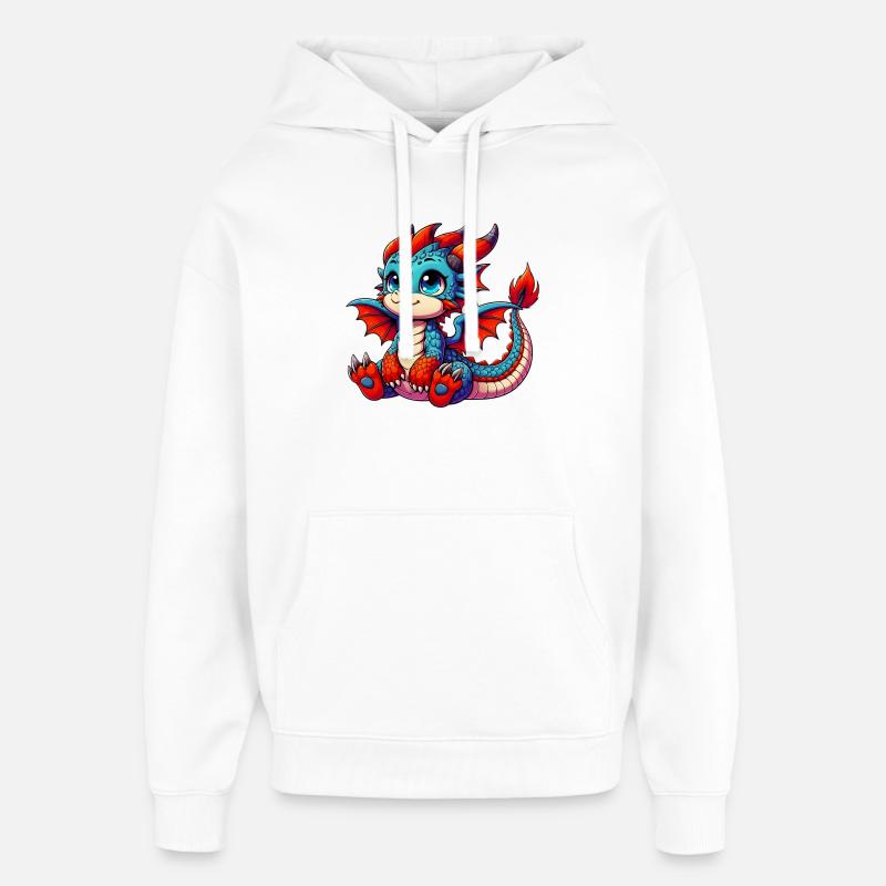 Dragon - Oversized Unisex Hoodie by Stanley/Stella - white