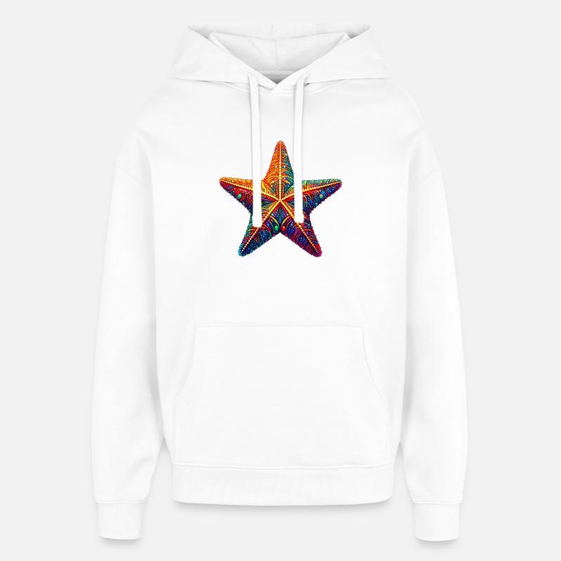 Étoile de mer - Sweat à capuche unisexe Stanley/Stella Oversized - blanc