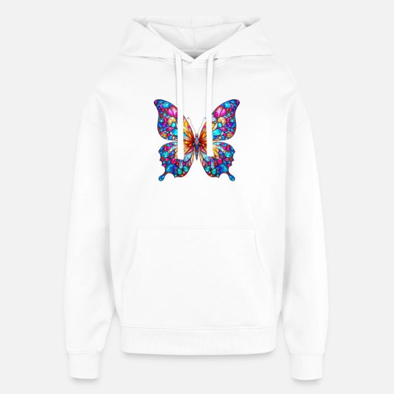 Butterfly - Oversized Unisex Hoodie by Stanley/Stella - white