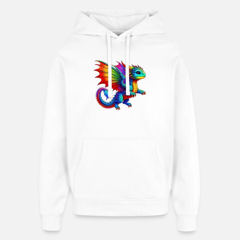 Dragon - Sweat à capuche unisexe Stanley/Stella Oversized - blanc