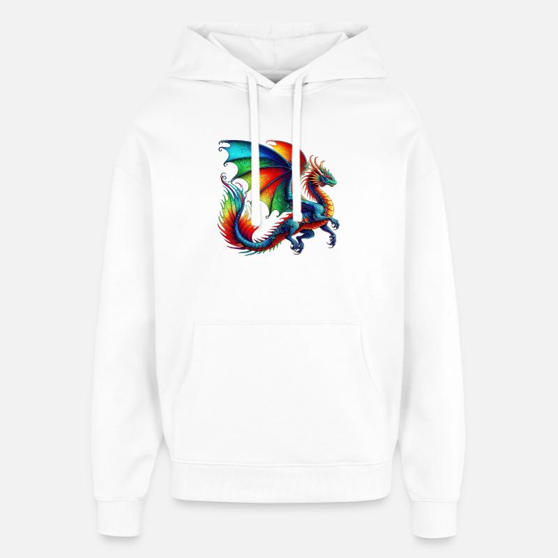Dragon - Sweat à capuche unisexe Stanley/Stella Oversized - blanc