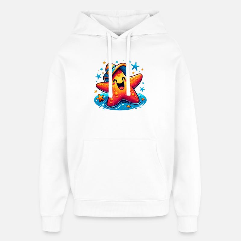 Seestern - Oversized Unisex Hoodie von Stanley/Stella - Weiß