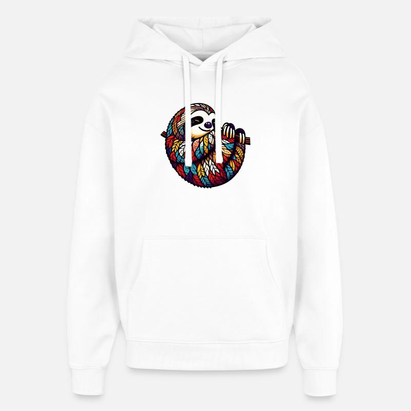 Paresse - Sweat à capuche unisexe Stanley/Stella Oversized - blanc