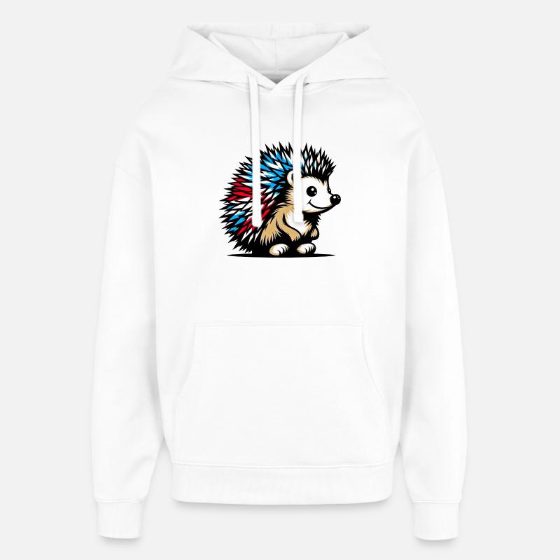 Hérisson - Sweat à capuche unisexe Stanley/Stella Oversized - blanc