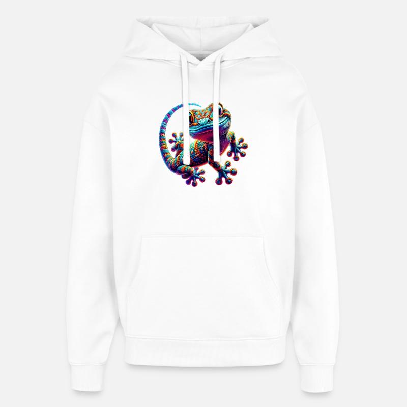 Gecko - Sweat à capuche unisexe Stanley/Stella Oversized - blanc