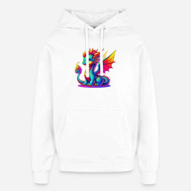 Dragon - Sweat à capuche unisexe Stanley/Stella Oversized - blanc