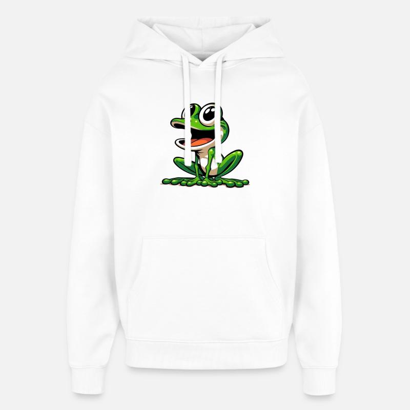 Grenouille - Sweat à capuche unisexe Stanley/Stella Oversized - blanc