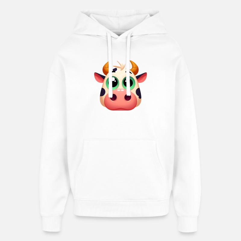 Vache - Sweat à capuche unisexe Stanley/Stella Oversized - blanc