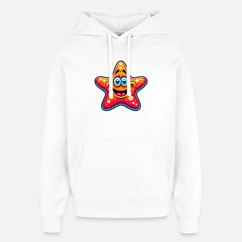 Étoile de mer - Sweat à capuche unisexe Stanley/Stella Oversized - blanc