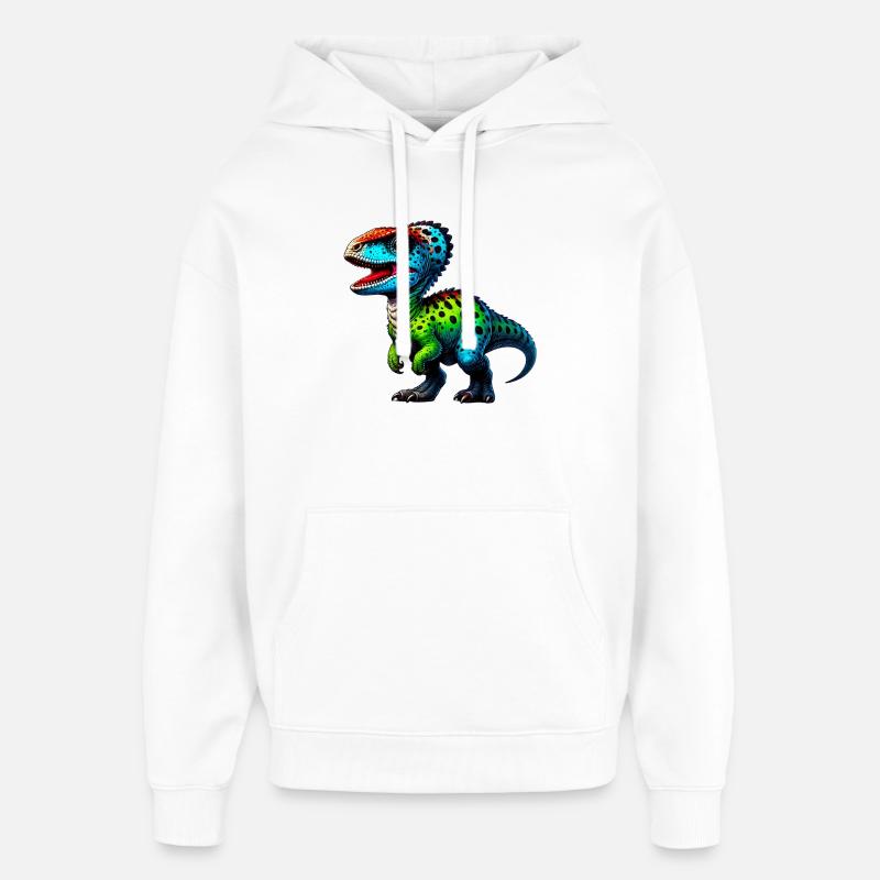 Dinosaure - Sweat à capuche unisexe Stanley/Stella Oversized - blanc