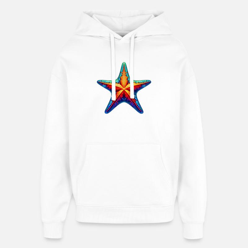 Étoile de mer - Sweat à capuche unisexe Stanley/Stella Oversized - blanc