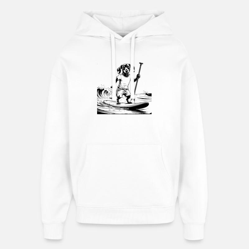 SUP SURF - Sweat à capuche unisexe Stanley/Stella Oversized - blanc
