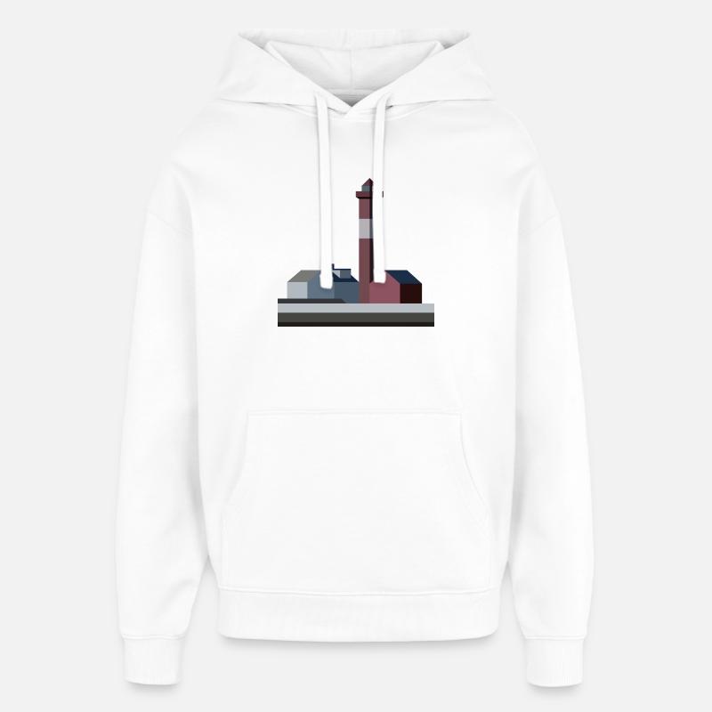 Phare d’étoile de mer stylisé - Sweat à capuche unisexe Stanley/Stella Oversized - blanc