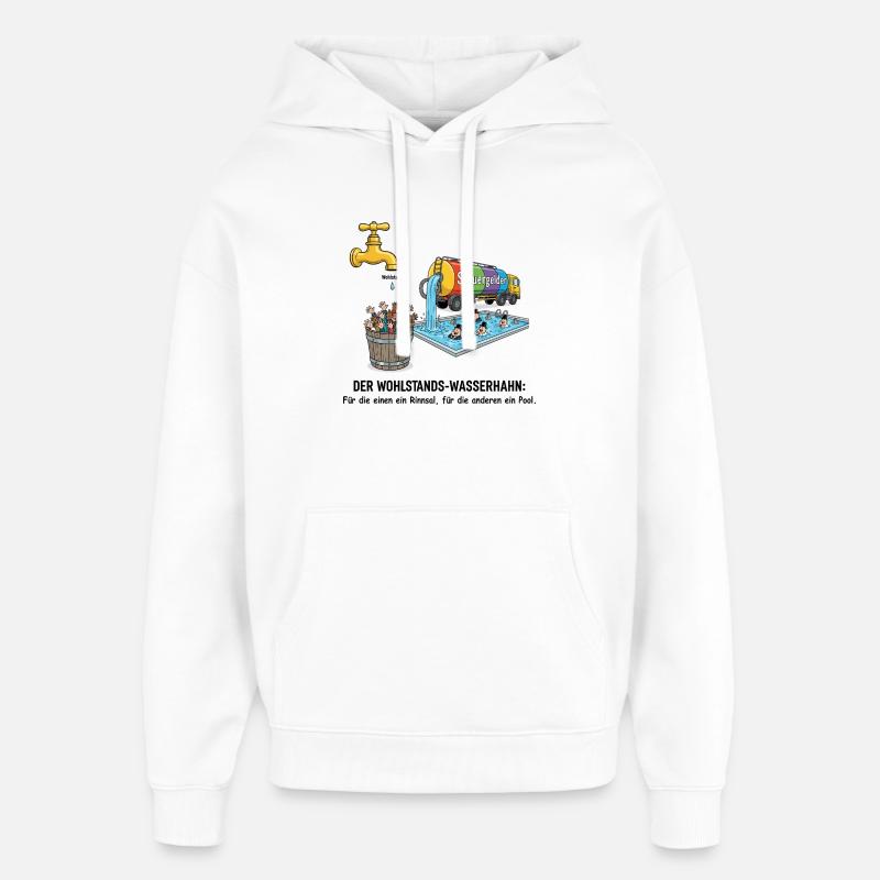 Le robinet de la prospérité - Sweat à capuche unisexe Stanley/Stella Oversized - blanc
