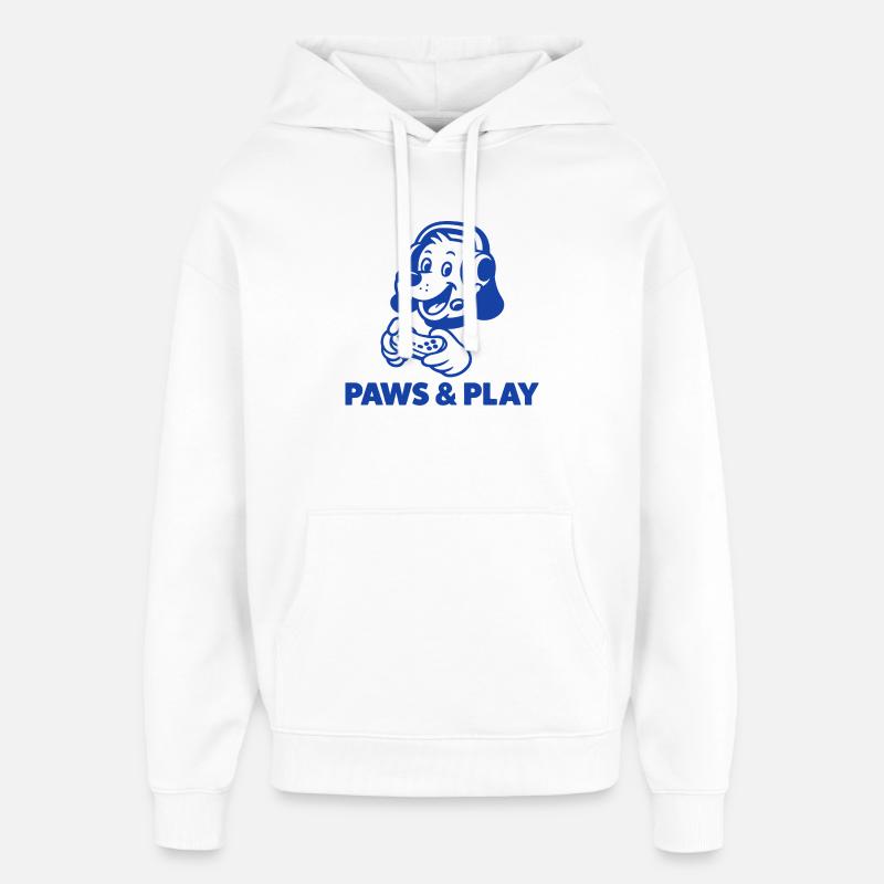 Design de hamster de jeu rétro - Sweat à capuche unisexe Stanley/Stella Oversized - blanc
