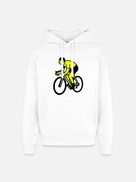 Neonrad Silhouette Radfahrer - Oversized Unisex Hoodie von Stanley/Stella - Weiß
