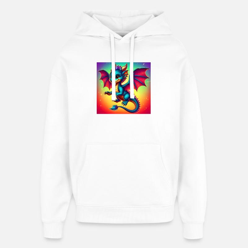 dragon - Sweat à capuche unisexe Stanley/Stella Oversized - blanc