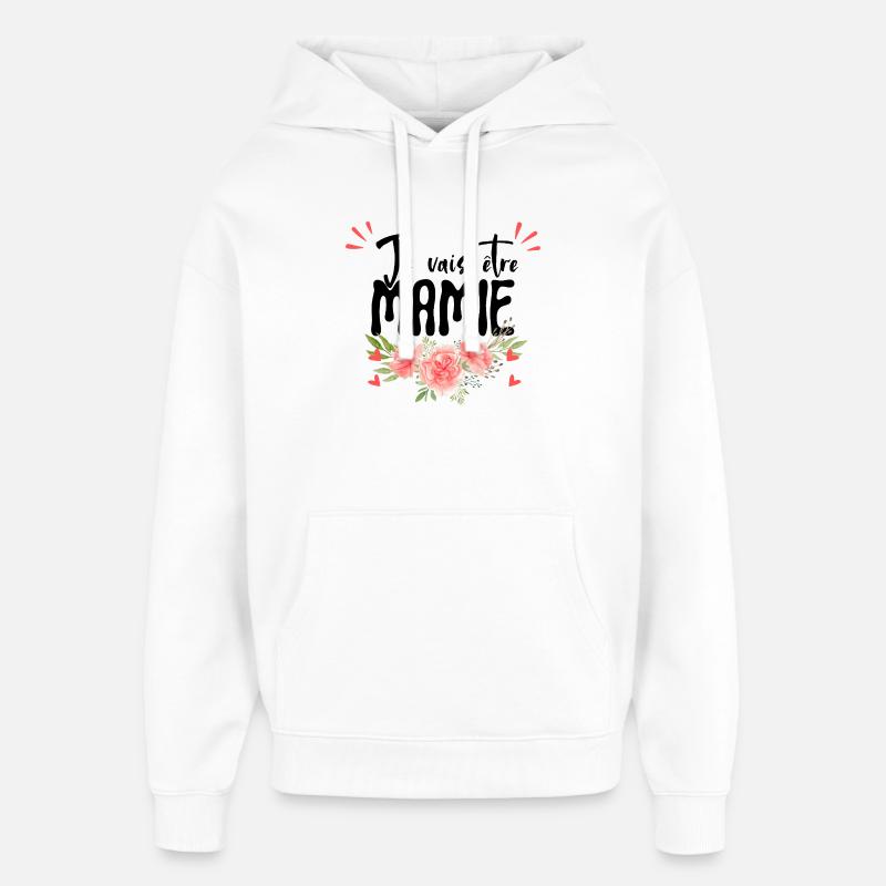 Ich werde Oma – Ankündigung der Schwangerschaft - Oversized Unisex Hoodie von Stanley/Stella - Weiß