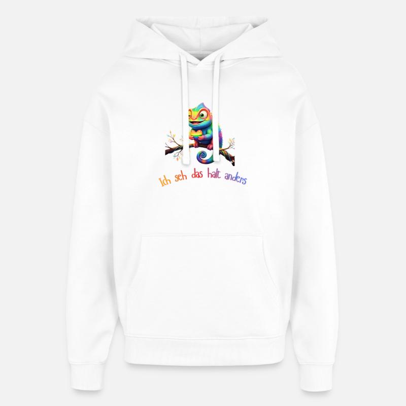 Je vois les choses différemment ! - Sweat à capuche unisexe Stanley/Stella Oversized - blanc