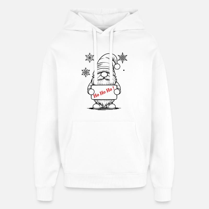 gnome de noël  - Sweat à capuche unisexe Stanley/Stella Oversized - blanc