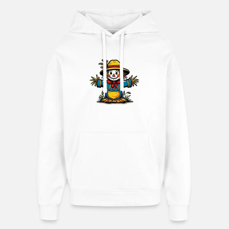 Conception d'Halloween de l'homme de paille - Sweat à capuche unisexe Stanley/Stella Oversized - blanc