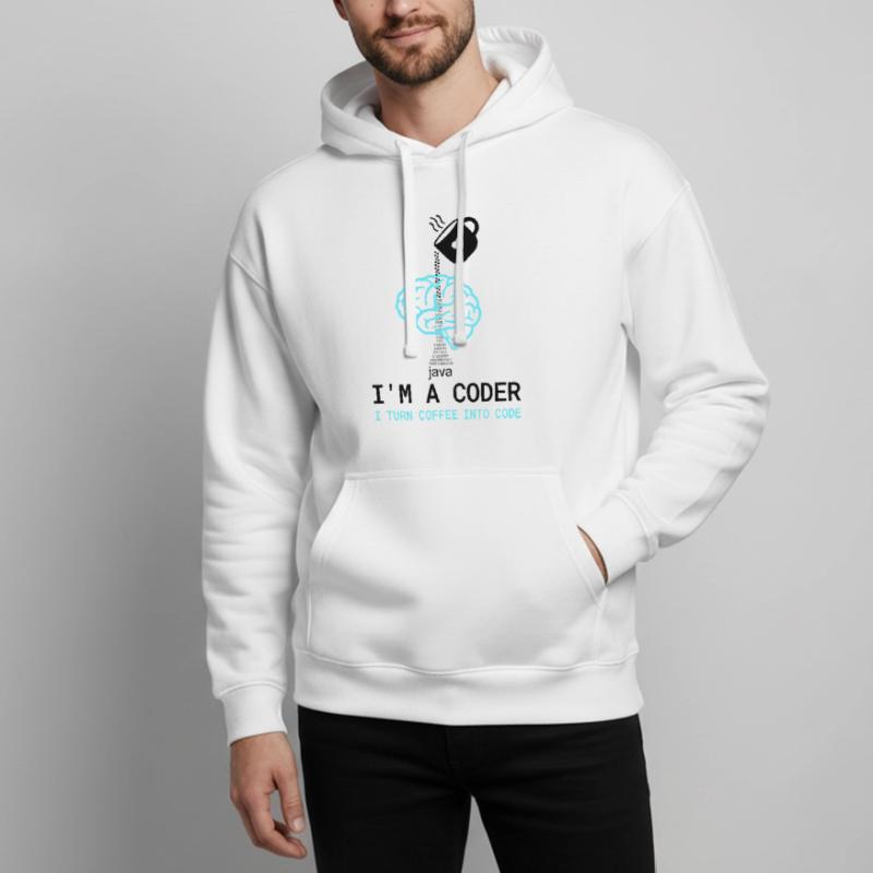 Coder T-Shirt: Coffee into Code – Nerdy Programmie Oversized Unisex Hoodie von Stanley/Stella