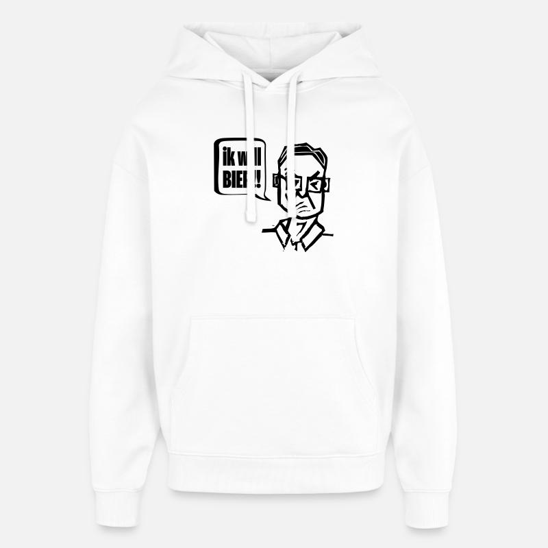Le Kiecker veut du pilsner - Sweat à capuche unisexe Stanley/Stella Oversized - blanc