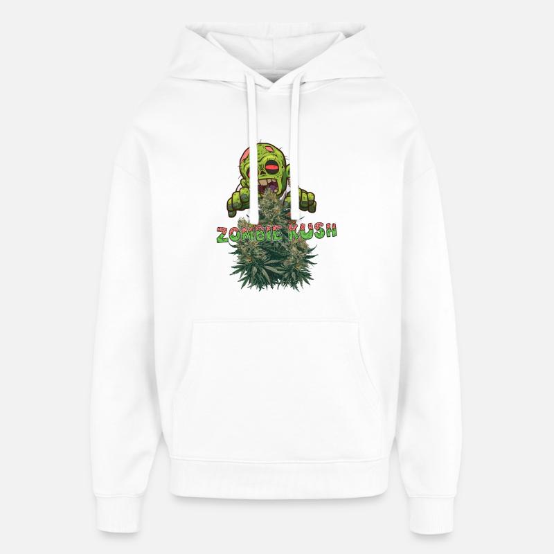 Zombie Kush - Sweat à capuche unisexe Stanley/Stella Oversized - blanc