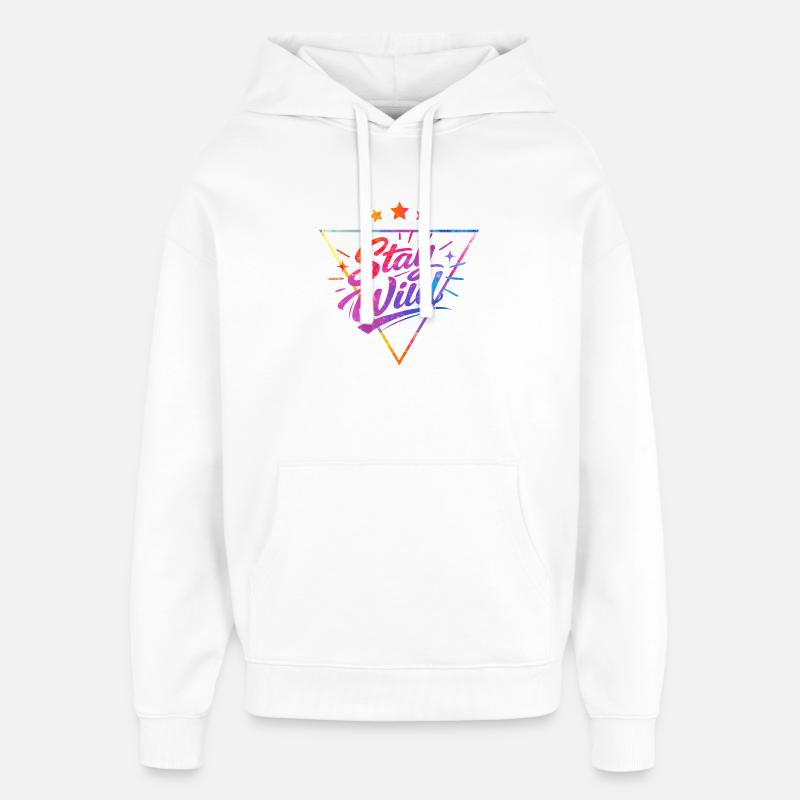 Restez en liberté - Sweat à capuche unisexe Stanley/Stella Oversized - blanc
