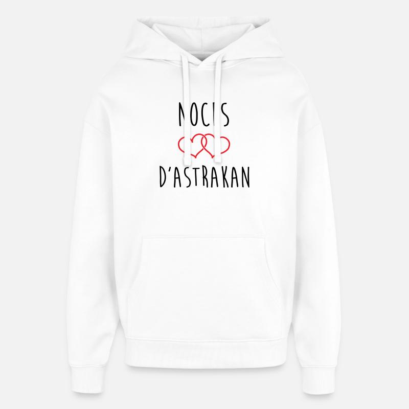 Bryllupsdag - Astrakhan-bryllup (64 år) - Hættetrøje unisex Stanley/Stella Oversized - hvid