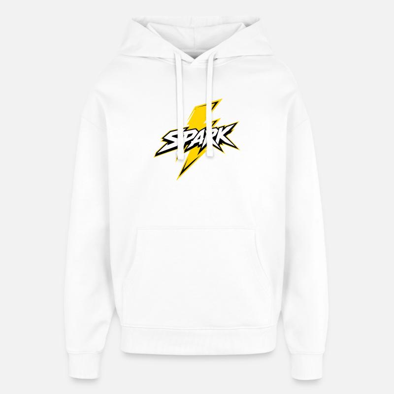 Spark Blitz Comic Logo - Oversized Unisex Hoodie von Stanley/Stella - Weiß