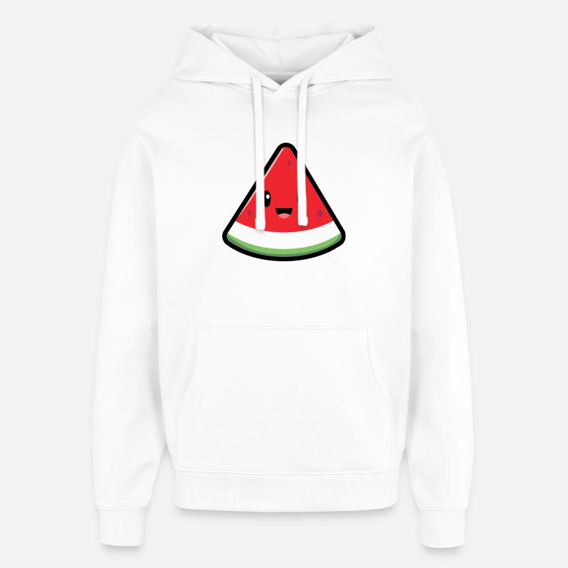 Mignonne pastèque - cadeau mignon été 2026 - Sweat à capuche unisexe Stanley/Stella Oversized - blanc