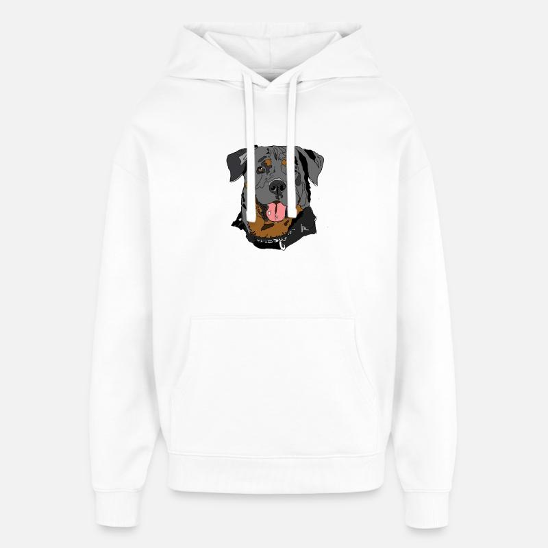 Rottweiler - Sweat à capuche unisexe Stanley/Stella Oversized - blanc