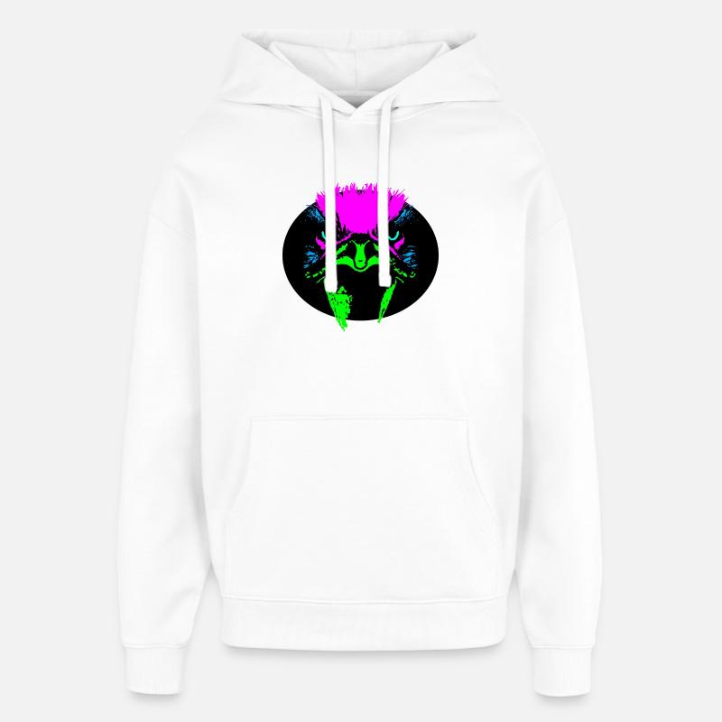 Angry Ostrich - Oversized Unisex Hoodie by Stanley/Stella - white
