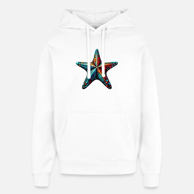 Seestern - Oversized Unisex Hoodie von Stanley/Stella - Weiß