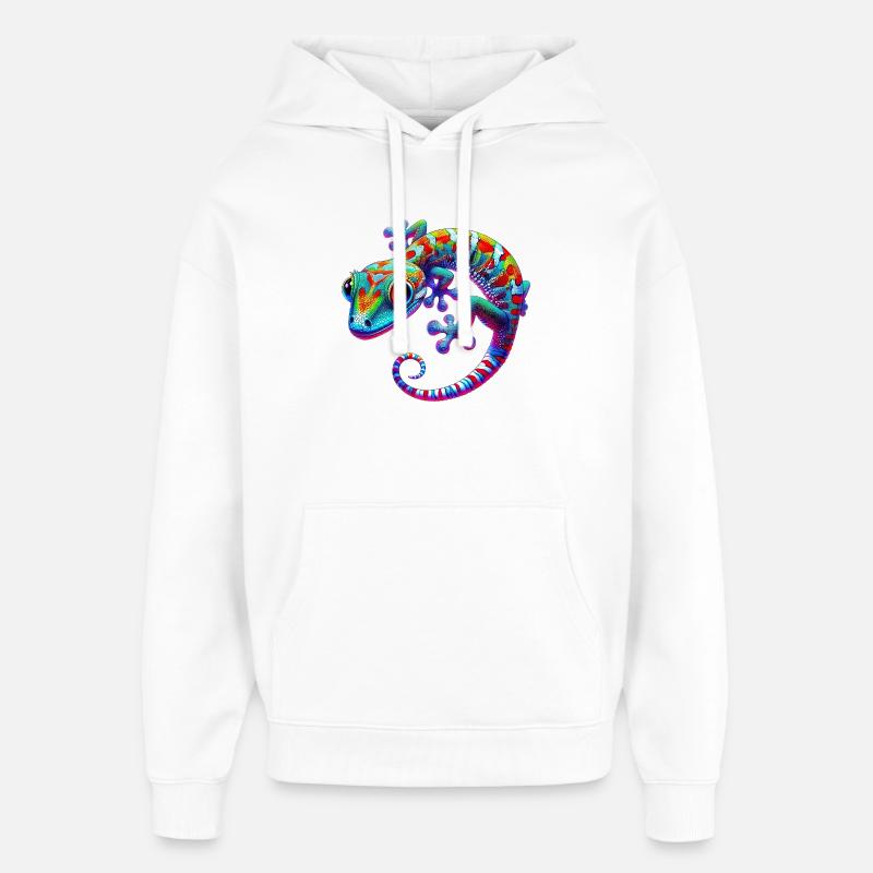 Gecko - Oversized Unisex Hoodie von Stanley/Stella - Weiß