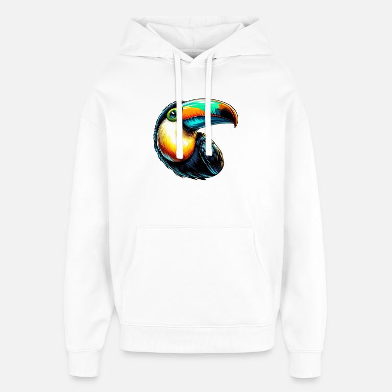 Tukan - Oversized Unisex Hoodie von Stanley/Stella - Weiß