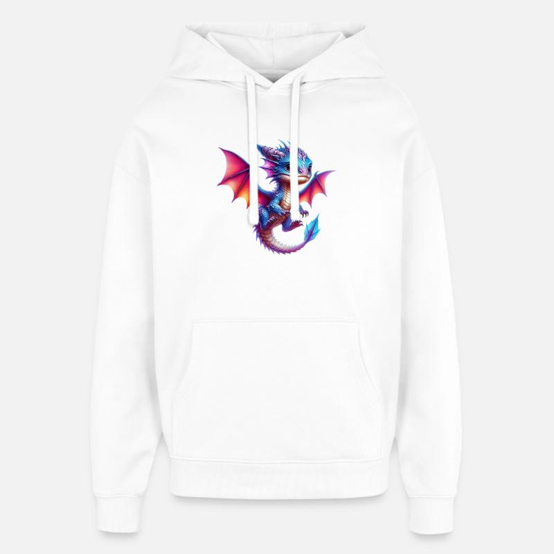 Dragon - Sweat à capuche unisexe Stanley/Stella Oversized - blanc
