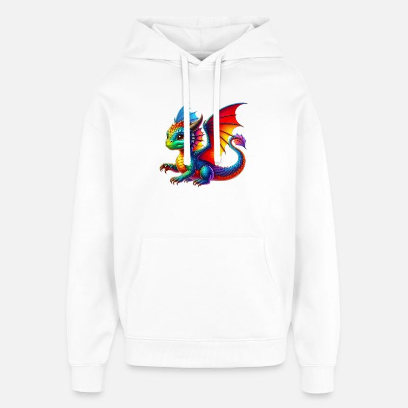 Drache - Oversized Unisex Hoodie von Stanley/Stella - Weiß