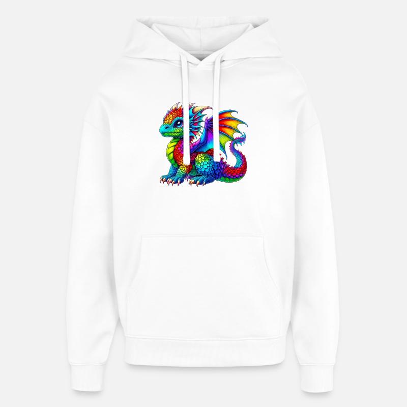 Drache - Oversized Unisex Hoodie von Stanley/Stella - Weiß