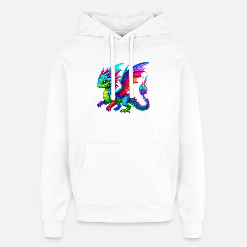 Drache - Oversized Unisex Hoodie von Stanley/Stella - Weiß