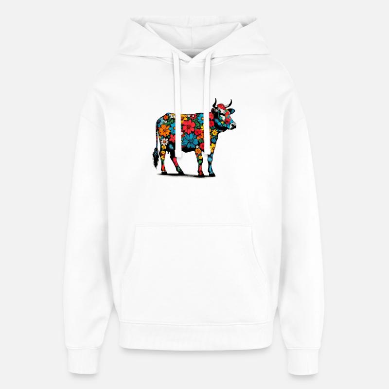 Vache - Sweat à capuche unisexe Stanley/Stella Oversized - blanc