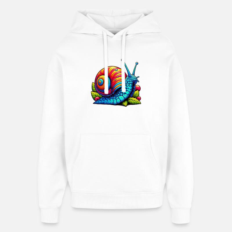 Escargot - Sweat à capuche unisexe Stanley/Stella Oversized - blanc